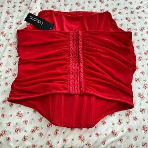 Red Corset like top